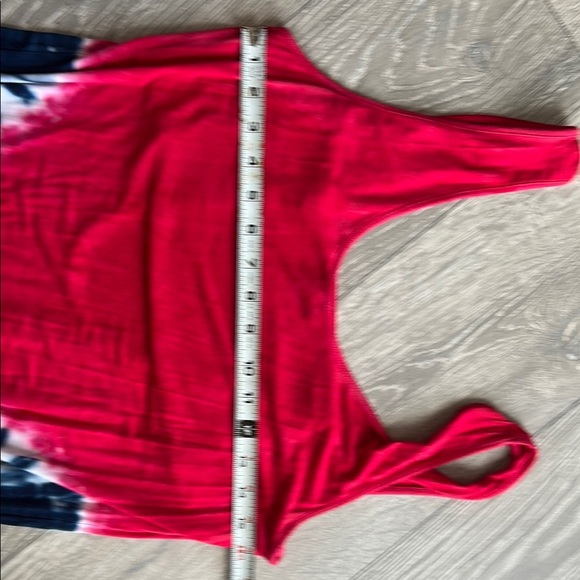 Red Tie-Dye Maxi Dress - Picture 3 of 9